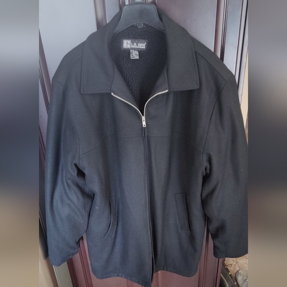 New LA Gate Big Man 2XL Warm Wool Winter Jacket Black Salesman Sample never worn - Picture 1 of 10